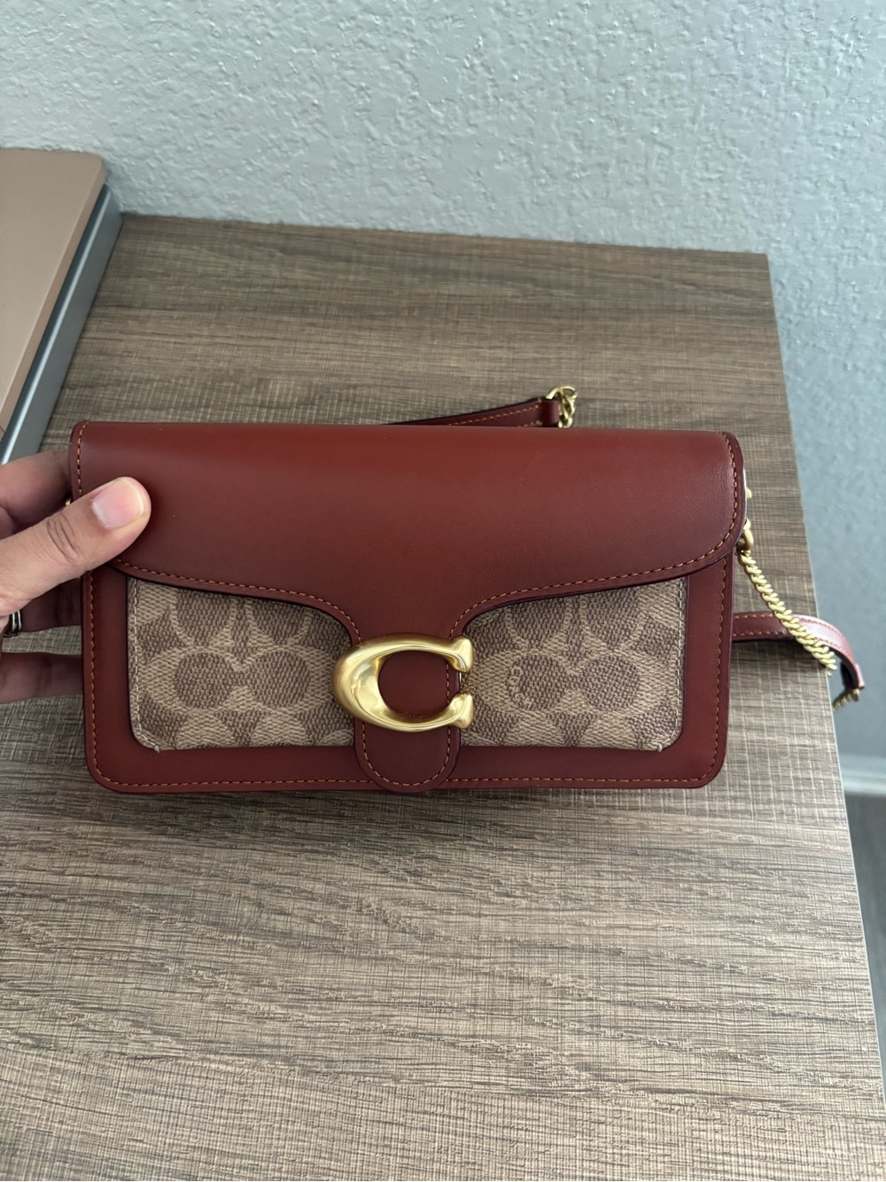 Coach Chain Clutch Tabby Crossbody.